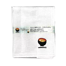【日本KOJI】早餐系列刺繡蚊帳生地萬用布巾 · 味噌湯