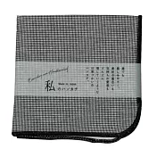【日本KOJI】日式經典紗布純棉方巾 · 黑白細格紋