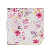 【日本KOJI】繽紛花朵系列紗布純棉方巾 · 黃紅彩花