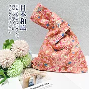 【Sayaka紗彌佳】京都和風結經典印花系列手腕包  -日本櫻花粉色款