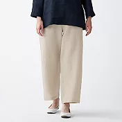 [MUJI無印良品]女法國亞麻直筒褲 XL 原色