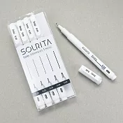 【SOLRITA】linio耐水性代針筆 5入/黑 (線寬0.2/0.25/0.35/0.45/0.65)