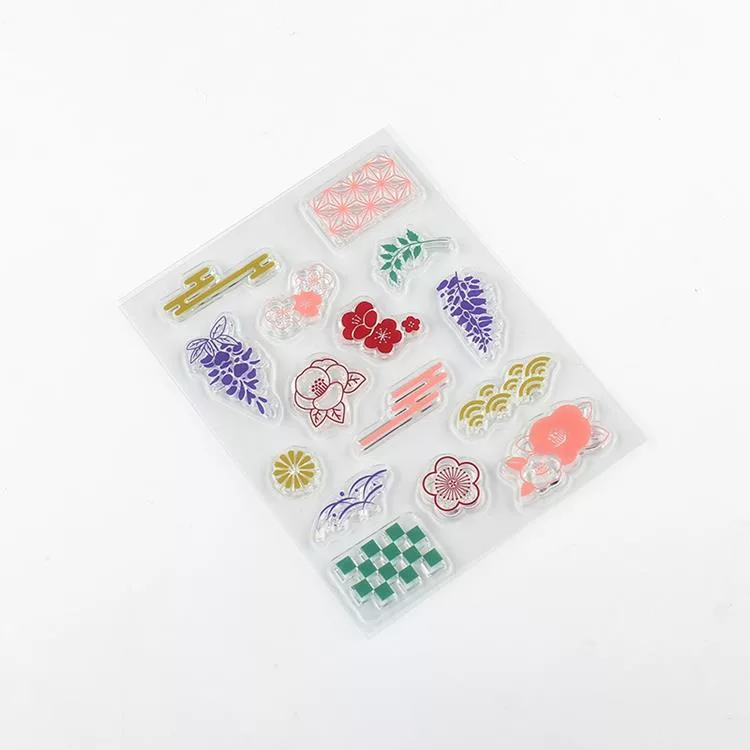 博客來 Bgm Clear Stamp 自由編排透明印章 復古系列 和風之花 博客來 Bgm Clear Stamp 自由編排透明印章 復古系列 和風之花