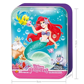 Disney Princess 小美人魚鐵盒拼圖36片