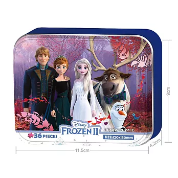 Frozen2冰雪奇緣2鐵盒拼圖36片