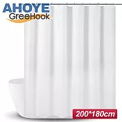 【GreeHook】PEVA加厚防水浴簾 180*200cm 白色