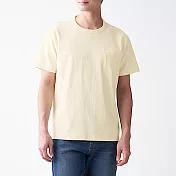 [MUJI無印良品]男有機棉粗織天竺附口袋短袖T恤 L 原色