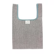 【日本丸和Maruwa】摺疊收納隨身環保購物袋 ‧ 條紋(灰)