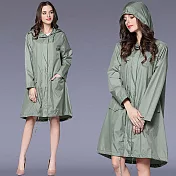 【KISSDIAMOND】輕薄透氣時尚防潑水風雨衣(防風/輕巧/易收納/晴雨兩穿) M 抹茶綠