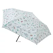 【estaa】日本抗UV遮光遮熱超輕量晴雨折傘 ‧ 旅行(白)