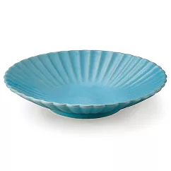 【日本Aito】瀨戶燒|經典花形陶瓷深盤23cm ‧ 海洋藍