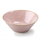 【日本Aito】美濃燒｜復古質感亮面素色陶瓷餐碗380ml ‧ 珍珠粉