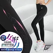 GIAT台灣製UV排汗機能壓力褲(女形力) S 玫瑰女神