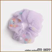 『坂井.亞希子』日系甜美清新網紗球球造型髮圈  -淺紫色
