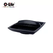 【O-Life】旋轉置物收納盤(手機平板座 玄關鑰匙盤 桌面整理) 黑色
