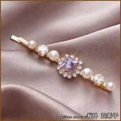 『坂井.亞希子』法式古典浪漫夢幻紫鑽珍珠造型髮夾  -珍珠寶石長款