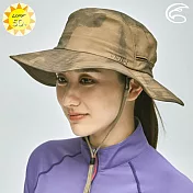 ADISI 抗UV透氣快乾撥水印花大盤帽 AH21004 / 城市綠洲專賣 (UPF50+ 防紫外線 防曬帽 遮陽帽) 迷霧棕