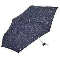  抗UV晴雨防水輕量迷你折傘(附傘套) ‧ 貓咪(深藍)