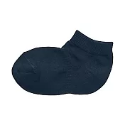 [MUJI無印良品]兒童棉混腳跟特殊編織淺口直角襪15~19cm 深藍