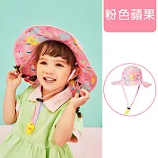 韓國lemonkid 渡假風印花帽-粉色蘋果 52cm