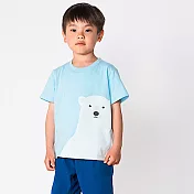 [MUJI無印良品]兒童有機棉天竺印花T恤 110 北極熊