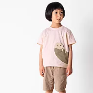 [MUJI無印良品]兒童有機棉天竺印花T恤 110 海獺