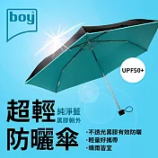 【德國boy】三折超輕黑膠防曬晴雨傘 純淨藍