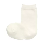 [MUJI無印良品]兒童棉混腳跟特殊編織直角襪 柔白15~19cm
