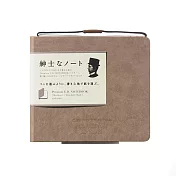 【APICA】Premium C.D Notebook 硬殼紳士筆記本CD尺寸 · 空白/棕