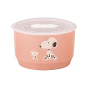 【日本YAMAKA】Snoopy史奴比色彩陶瓷微波碗 250ml ‧ 粉