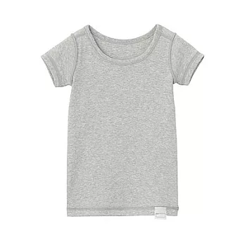 [MUJI無印良品]幼兒有機棉針織短袖T恤 80 灰色
