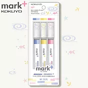 KOKUYO Mark+獨角仙螢光筆同色系(限定色)3入 - 和風