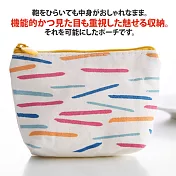 【Sayaka紗彌佳】日系清新花紋可愛風格萬用零錢小物收納包  -條紋款