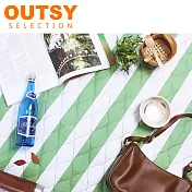 【OUTSY】135x180 特厚鋪棉防撥水經典條紋款野餐墊/帳篷地墊 光年之森