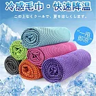 極凍涼感冰涼巾 冰巾 運動涼感毛巾 (2入組/80x30cm) 淺藍2入