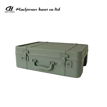 【八幡化成】TRUNKSTORY 復古造型 行李收納箱 S 焙茶綠