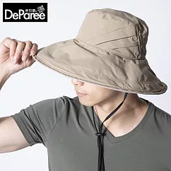蒂巴蕾 防水快乾防曬帽 UPF50 (男女適用) 卡其