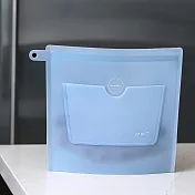 美國ZipBag易包 - 白金矽膠密封袋 | 肚量大袋(L) - 清新藍(Blue Topaz) | 最懂你需求的矽密袋進化版!