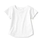 [MUJI無印良品]幼兒有機棉天竺水玉短袖T恤 80 柔白