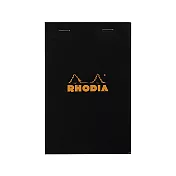 【Rhodia｜Basic】N°14上掀式筆記本_11x17cm_5x5方格_80g_80張_ 黑皮