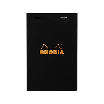 【Rhodia｜Basic】N°14上掀式筆記本_11x17cm_5x5方格_80g_80張_ 黑皮