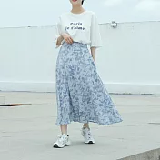 Queen Shop【03020882】水彩感造型渲染長裙  S F