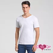 AngelHoney天使霓裳 塑身衣 簡約時尚 短袖彈性透氣運動上衣 內搭T恤 健身 (共四色M~2L) L 白色