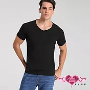 AngelHoney天使霓裳 塑身衣 簡約時尚 短袖彈性透氣運動上衣 內搭T恤 健身 (共四色M~2L) L 黑色