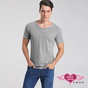 AngelHoney天使霓裳 塑身衣 簡約時尚 短袖彈性透氣運動上衣 內搭T恤 健身 (共四色M~2L) L 灰色