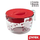 【美國康寧 Pyrex】耐熱玻璃量杯(含蓋)-2000ml