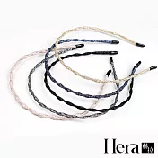 【Hera 赫拉】韓版流行款超細布質波浪髮箍-五色 鐵灰