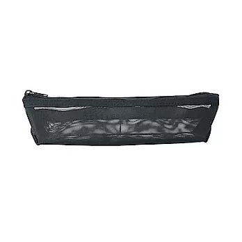 [MUJI無印良品]尼龍網眼筆袋/船型.小/ 黑.約18.5×5×4cm