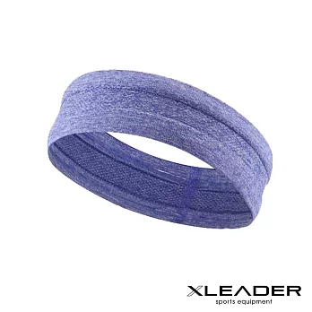 Leader X 高彈性透氣速乾運動頭帶 止汗帶 -雪花紫