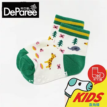 蒂巴蕾 KIDS童襪 直角1/2襪-森林 青綠 (M尺寸)